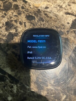 Fitbit Versa 3 GPS Smart Watch w/ Heart Rate Monitor FB511 - Black 2 Bands