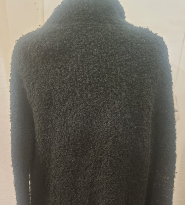 THE WHITE COMPANY Ladies Black Wool Blend Long Coatigan Size 16 - T21