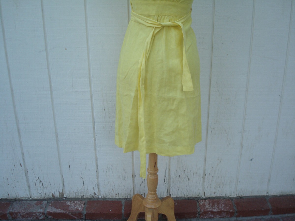 New J.Crew Yellow Linen Short Sleeve Ruffled Collar Women Wrap Dress 0 P | eBay New J.Crew Yellow Linen Short Sleeve Ruffled Collar Women Wrap Dress 0 P | eBay