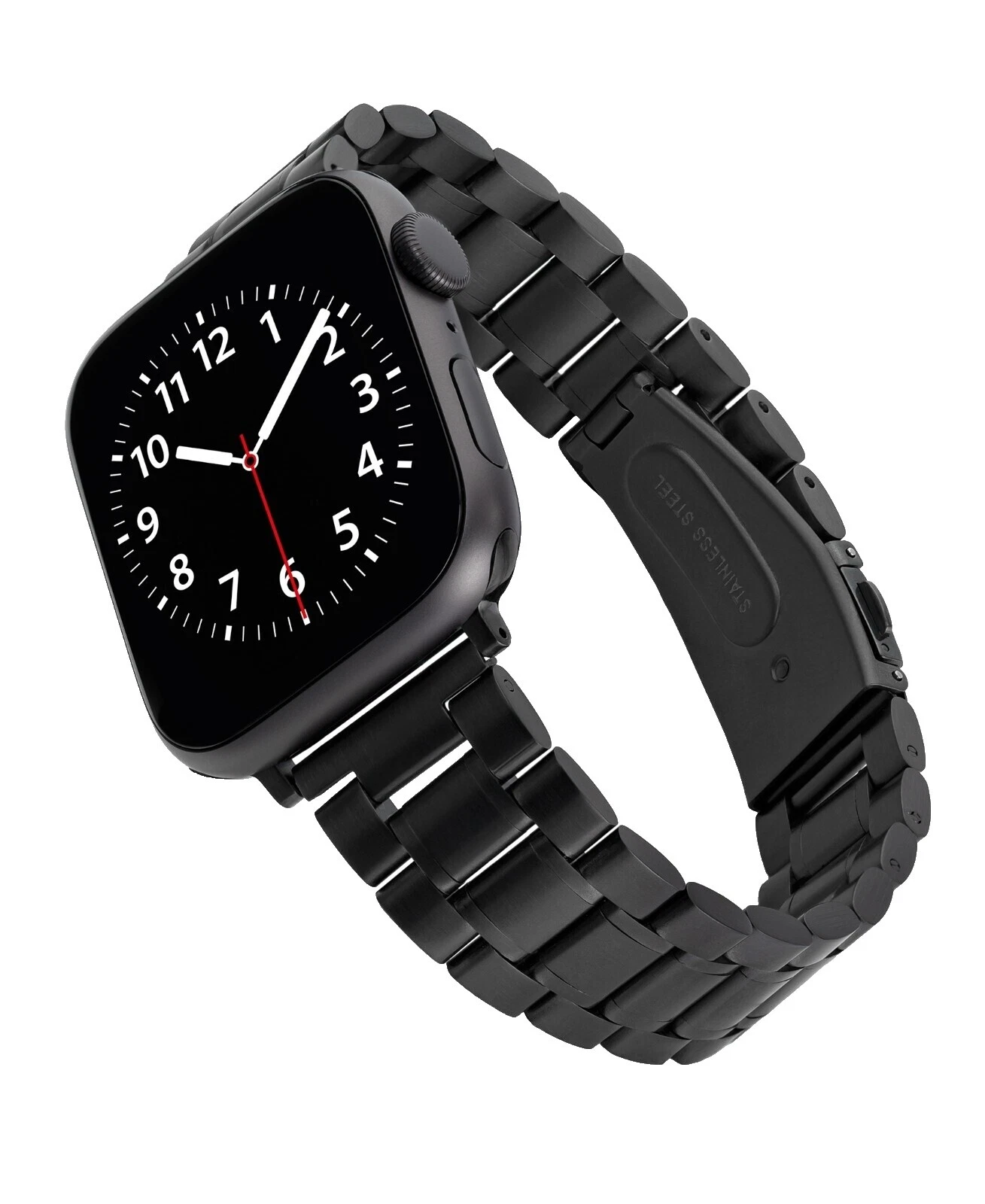 Apple Stainless Steel Black Smart Watch Bands