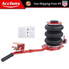 3 Ton 6600 Lbs Triple Bag Air Jack Pneumatic Jack For Car Suv Pickup Lifting Red