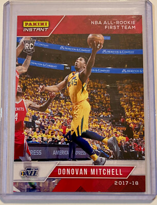 DONOVAN MITCHELL Rookie Card 2017-18 #166 Panini All Rookie Team RC # 1 ...