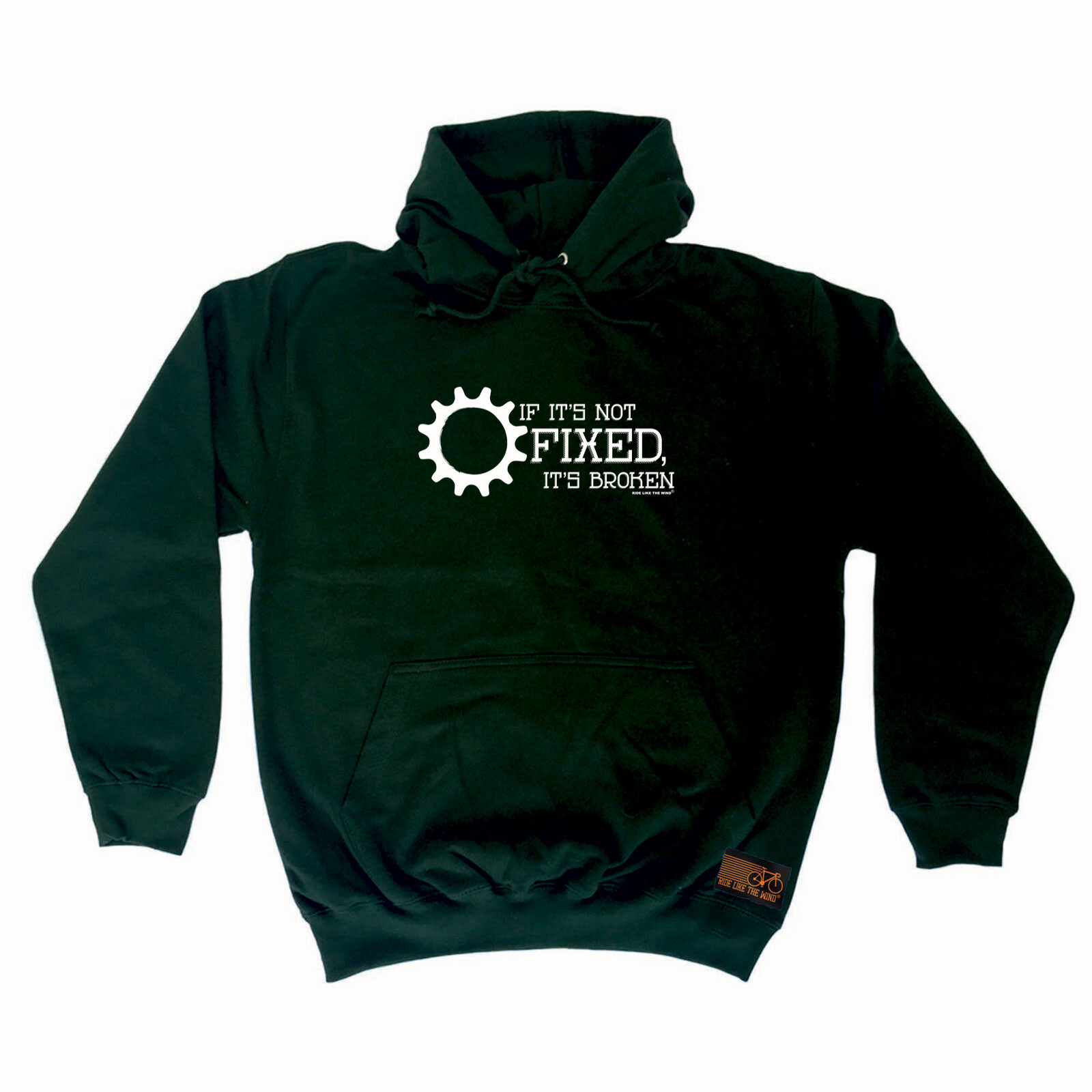 Funny Cycling Hoodie with If Its Not Fixed Its Broken Saying