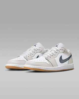 Nike Air Jordan LOW 553558-146 White/Neutral Gray/Gum Medium Brown/ Navy  Men