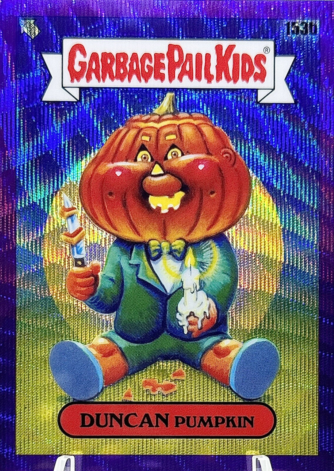 Duncan Pumpkin #153B Purple Wave Refractor