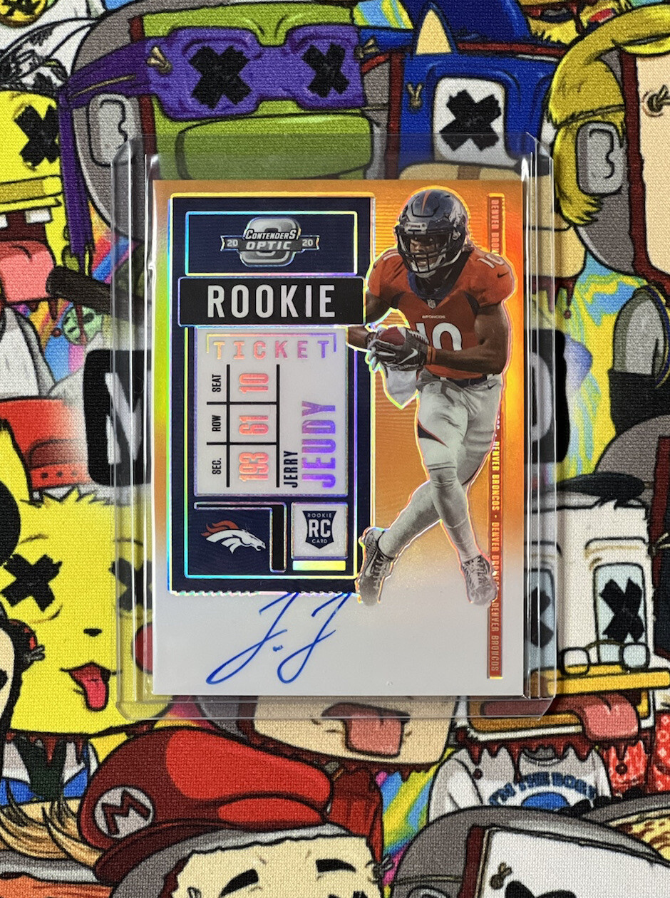 2020 Contenders Optic Ticket RPS Orange /50 Jerry Jeudy Rookie Auto RC