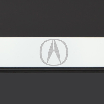 T304 Stainless Steel Customized Laser Etching License Plate Frame With Silicone Back Guard W Metal Logo Caps Fit Acura