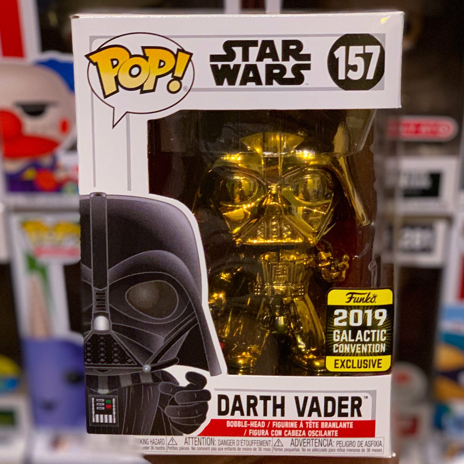 gold darth vader pop