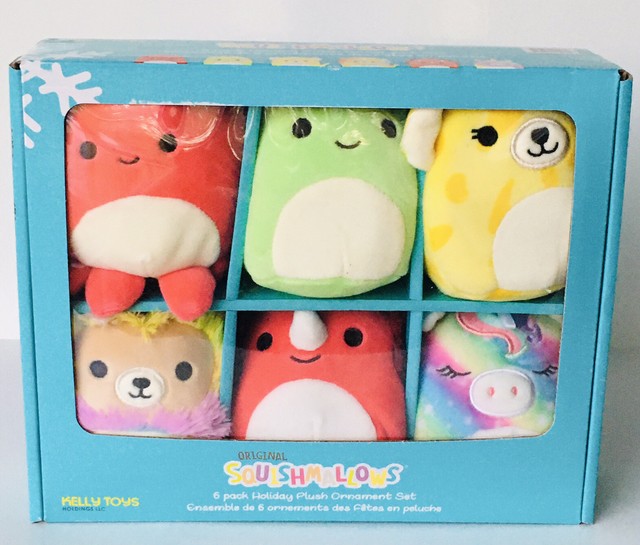 Squishmallow Christmas 2020 Ornaments Collection 4â Mini Plush Doll Toy Set of 6 for sale online