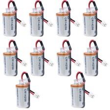 10PCS CR14250 Battery 3V Battery 600mAh Water Meter with 2.0 White Plug