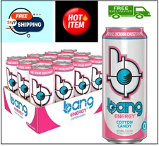 Bang Energy Cotton Candy, Sugar-Free Energy Drink, 16-Ounce (Pack of 12)
