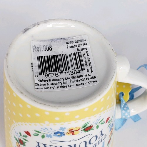 History and Heraldry H&H Friends Are Like Flowers Coffee Cup Mug Gift - Picture 9 of 9