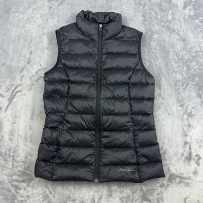 Eddie Bauer CirrusLite Down Vest Womens Size Small Black 650 Fill Puffer Jacket