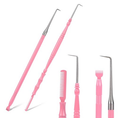 2 PCS Lash Lift Tool Kit Stainless Steel Eyelash Separator with Metal Rods