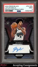 2024 Panini Prizm Black Prizmatrix Signature Jaylen Wells RC Rookie AUTO PSA 9