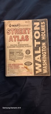 MapSource Inc. vintage street atlas mapbook Walton Washington Holmes Counties FL