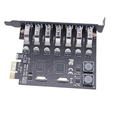 PCI-E1X to USB3.0 computer high-speed one-to-seven 7-port 5Gbps power-free NEC