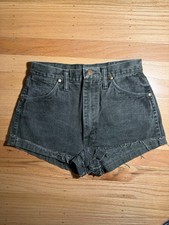 Vintage Wrangler 80s Green Jean Shorts Short Shorts 26" Waist