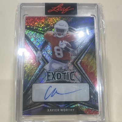 (2) 2022 Leaf Exotic Xavier Worthy Auto Rookie Sealed