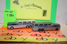 TWO VINTAGE - METAL - GREYHOUND BUSES - SCENICRUISERS