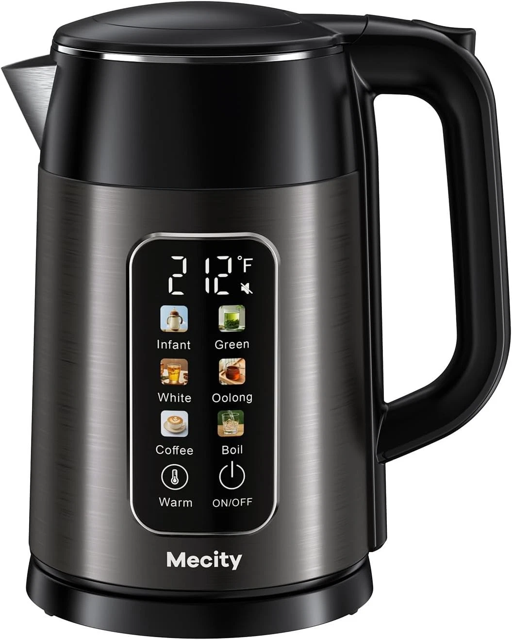 1.7L Electric Tea Kettle Water Boiler Touch Screen Temperature Control 6 Presets