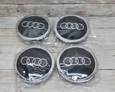 Audi Center Caps Black Wheel Hub Caps Audi 07841913464366 Set Of 4 New