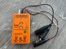  Extech 480303 3 Phase And Motor Rotation Tester Led Indicator Alligator Clips