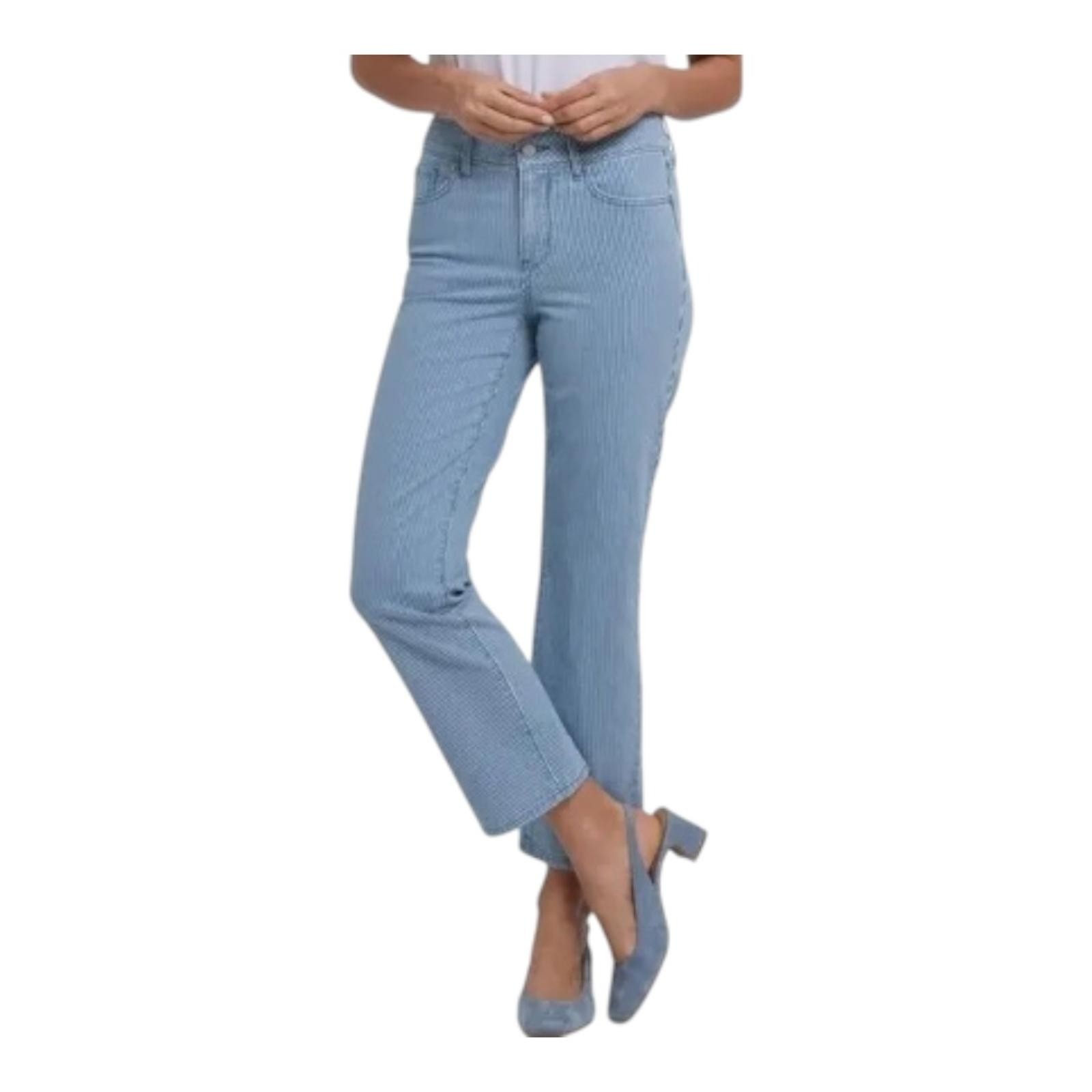 NWT NYDJ Straight Ankle Striped Jeans Size 10