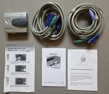 IOGEAR MiniView 2-Port PS2 KVM Switch Kit GCS12 VGA with Cables and Instructions