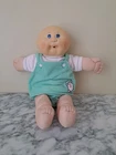 Vintage Cabbage Patch Doll With Blue Eyes, No Hair, and Outfit