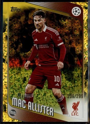 2025-26 Topps UEFA Alexis Mac Allister Yellow Speckle /299 #67