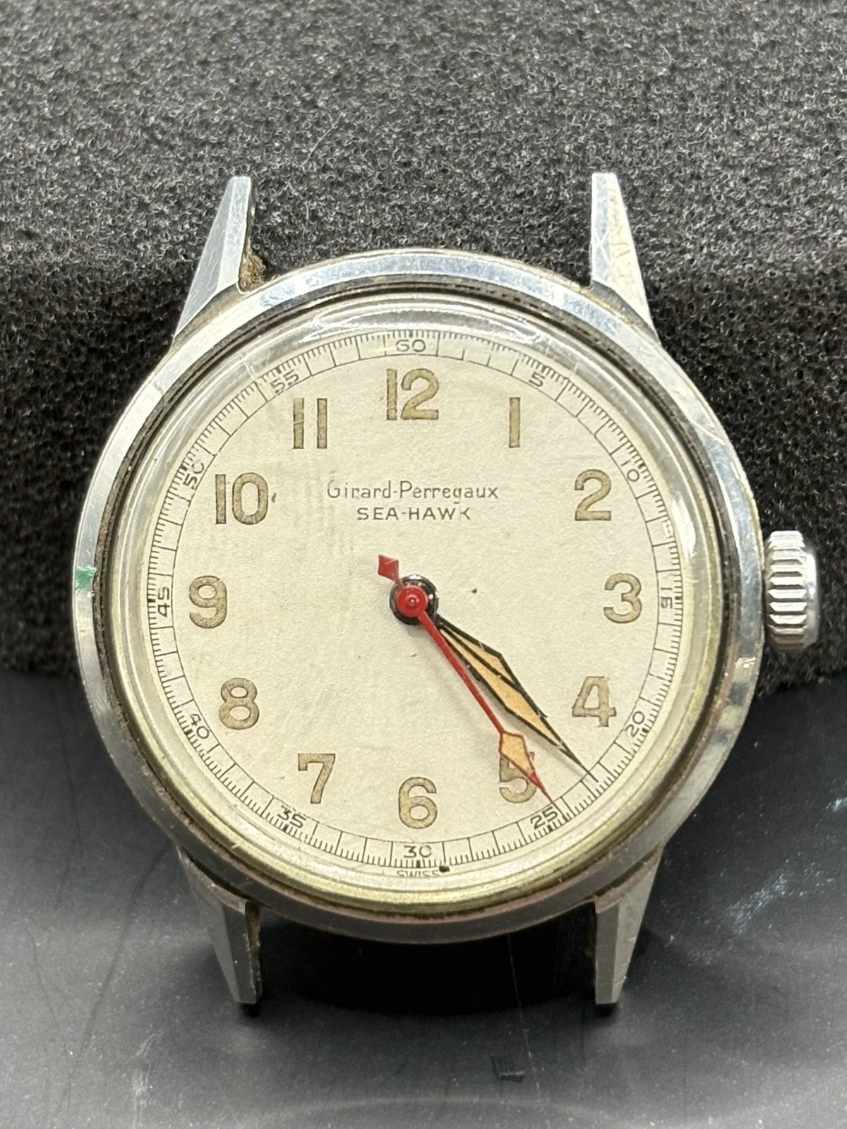 Girard Perregaux — Vintage Girard Perregaux "Sea Hawk" Rare 1950's Manual Wind Watch Read 31.5mm
