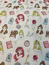 Disney Princess Cotton Fabric by the yard Princesses Fabric Ariel Belle Fabric