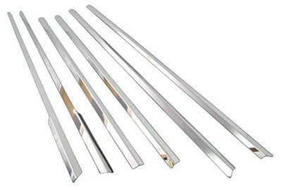 BRIGHTZ Ultra-Mirror Stainless Steel Plated Window Frame Trim (6-Piece Set) for
