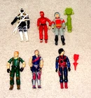 Vintage 1980s 90s  HASBRO GI Joe ARAH 3.75" Figure Lot (6) Some Accessories