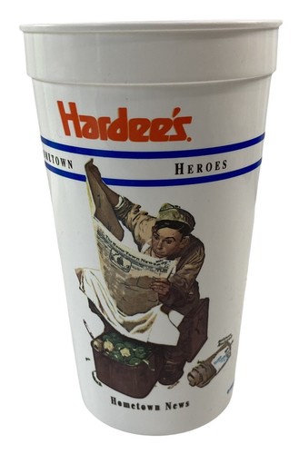 Vintage 90s Plastic Cup Lot Hardees McDonald Fat Tuesday Baltimore New York Prop - Picture 5 of 20