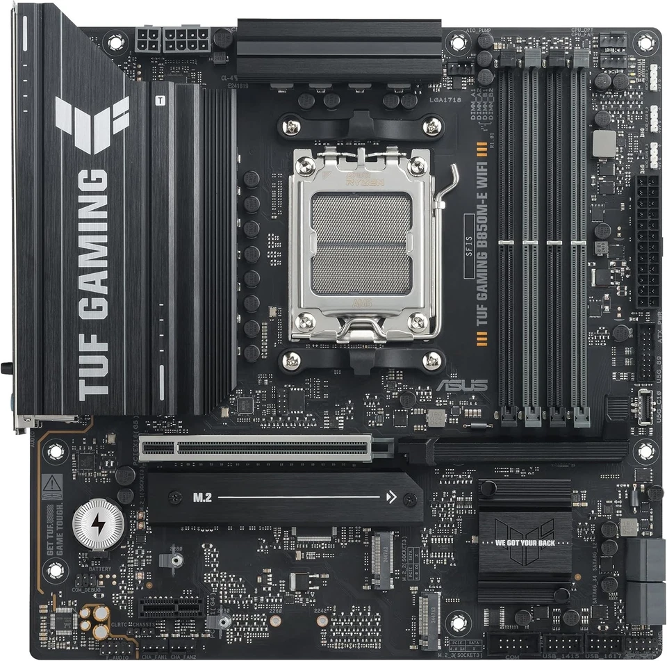 ASUS TUF B850M-E Gaming Wi-Fi AMD Micro-ATX Motherboard, 8+2+1 Power Stages, DDR - Image 2 of 4