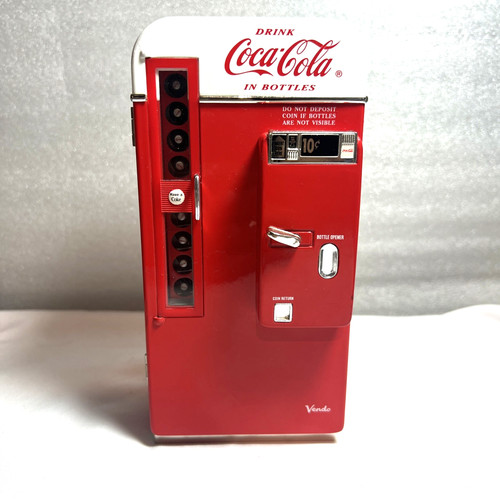 Vintage 1994 Coca Cola Vendo Mini Music Refrigerator Vending Machine WORKING
