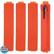 uxcell 4 Pcs Adjustable Pen Loop Holder for Notebook, PU Leather