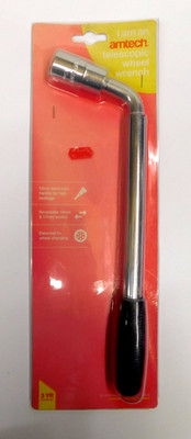 AMTECH Telescopic 355-530mm Wheel Wrench 17-19mm Chrome Vanadium Socket Tyres UK