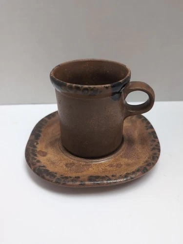 McCoy Pottery Canyon Mesa Cup And Square Saucer