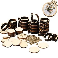 Pieces 1 Inch Mini Embroidery Hoops Wooden Small Tiny Embroidery Hoops 20