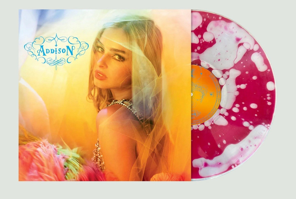 Addison Rae - Addison LIMITED Pink Liquid Filled Vinyl LP