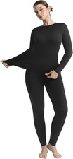 Thermal Underwear Set for Women Long Johns with Fleece Lined, Base Layer Women C