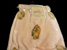 new PLUSH THROW BABY pink Blanket Classic WINNIE the POOH Bear Piglet Hearts