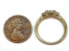 925 Sterling Vermeil 3-Stone CZ Ring 2.0g — photo 3