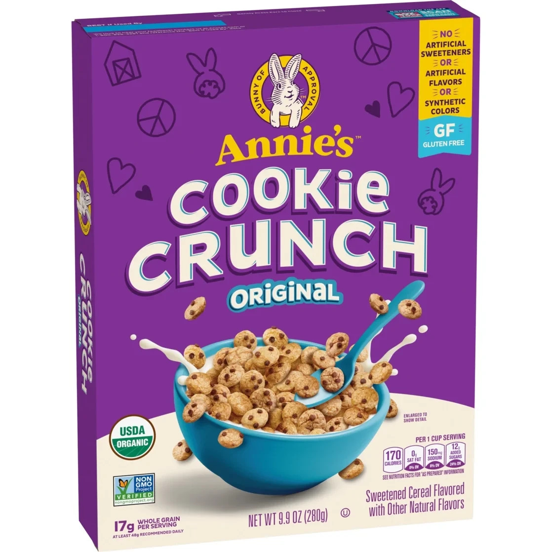 Annie’s Cookie Crunch Original Cereal, Gluten Free, 9.9 oz