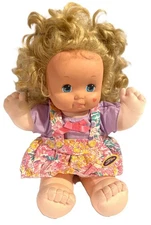 Vintage 1989 Mattel Magic Nursery Blonde Hair Blue Eyes Baby Doll