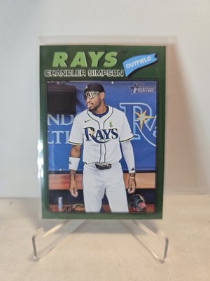2026 Topps Heritage #58 CHANDLER SIMPSON - GREEN BORDER SP - RAYS - 6a