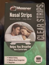 Massner Nasal Strips for Snoring Nose Strips Nasal Congestion Clear 100 Count